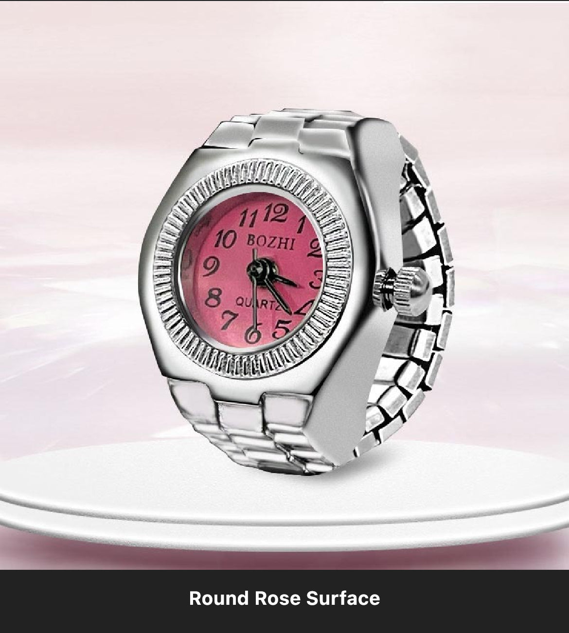 Round Face Ring Watch