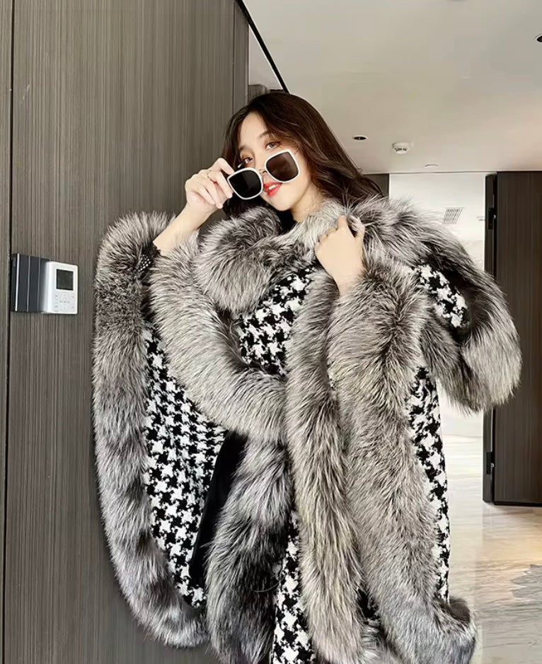 Faux Fox Fur Shawl