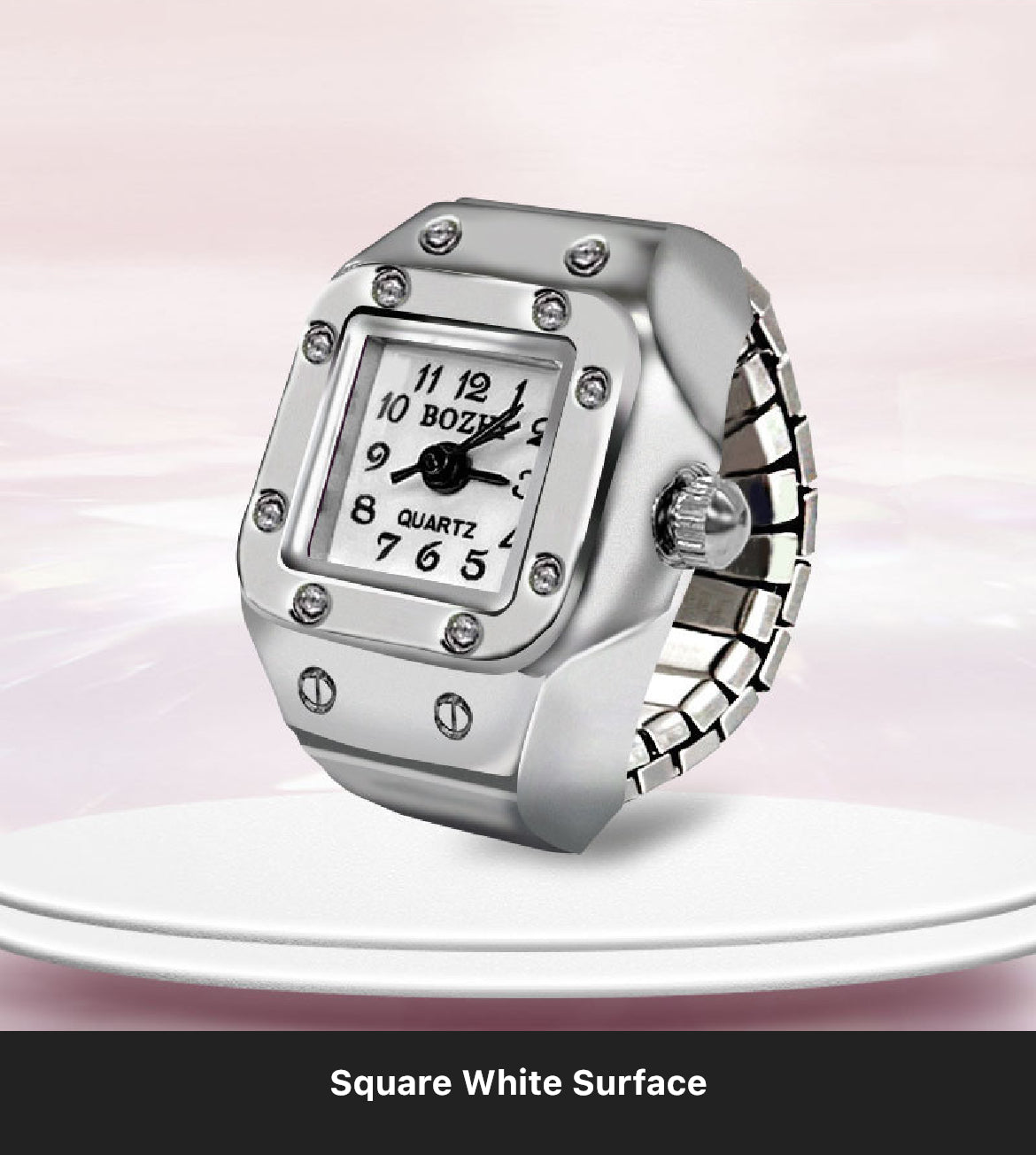 Square Face Ring Watch