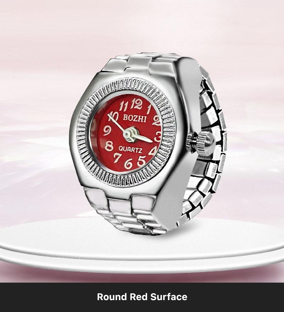 Round Face Ring Watch