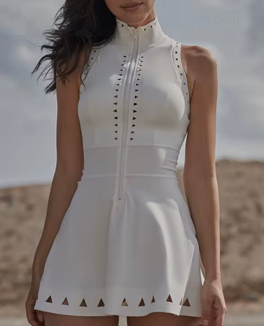 Tennis/ Golf Style zip Dress