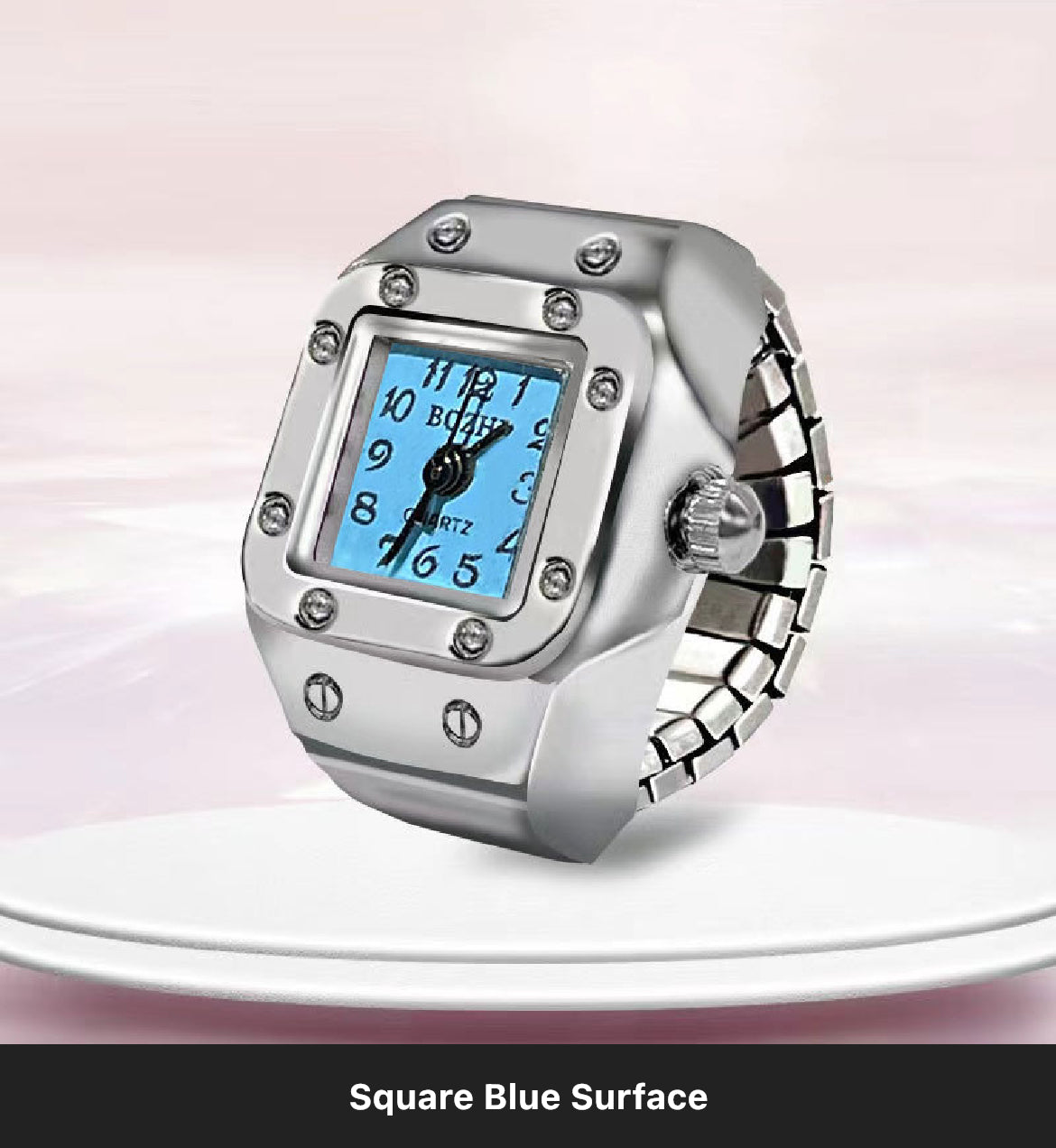 Square Face Ring Watch