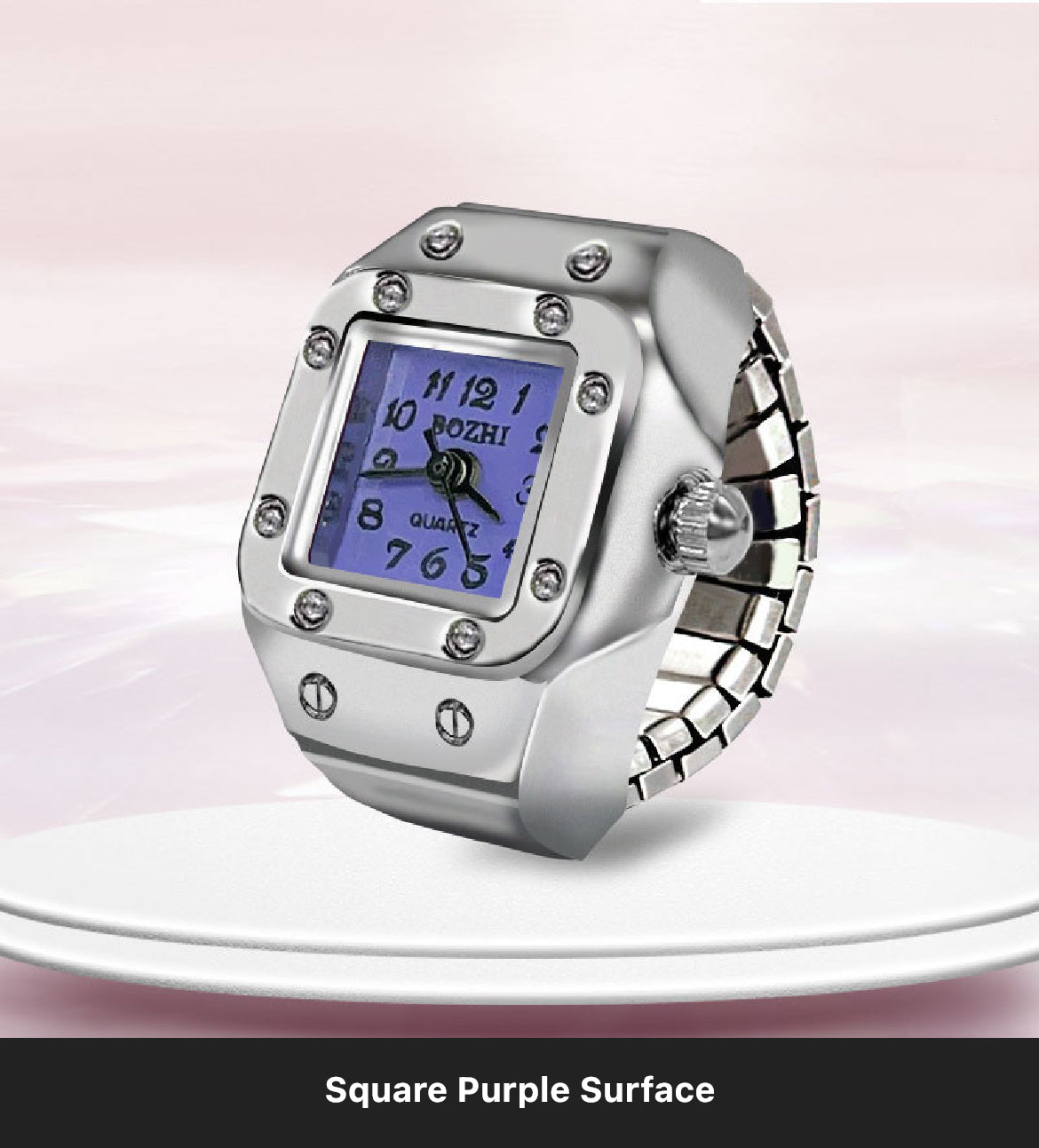 Square Face Ring Watch
