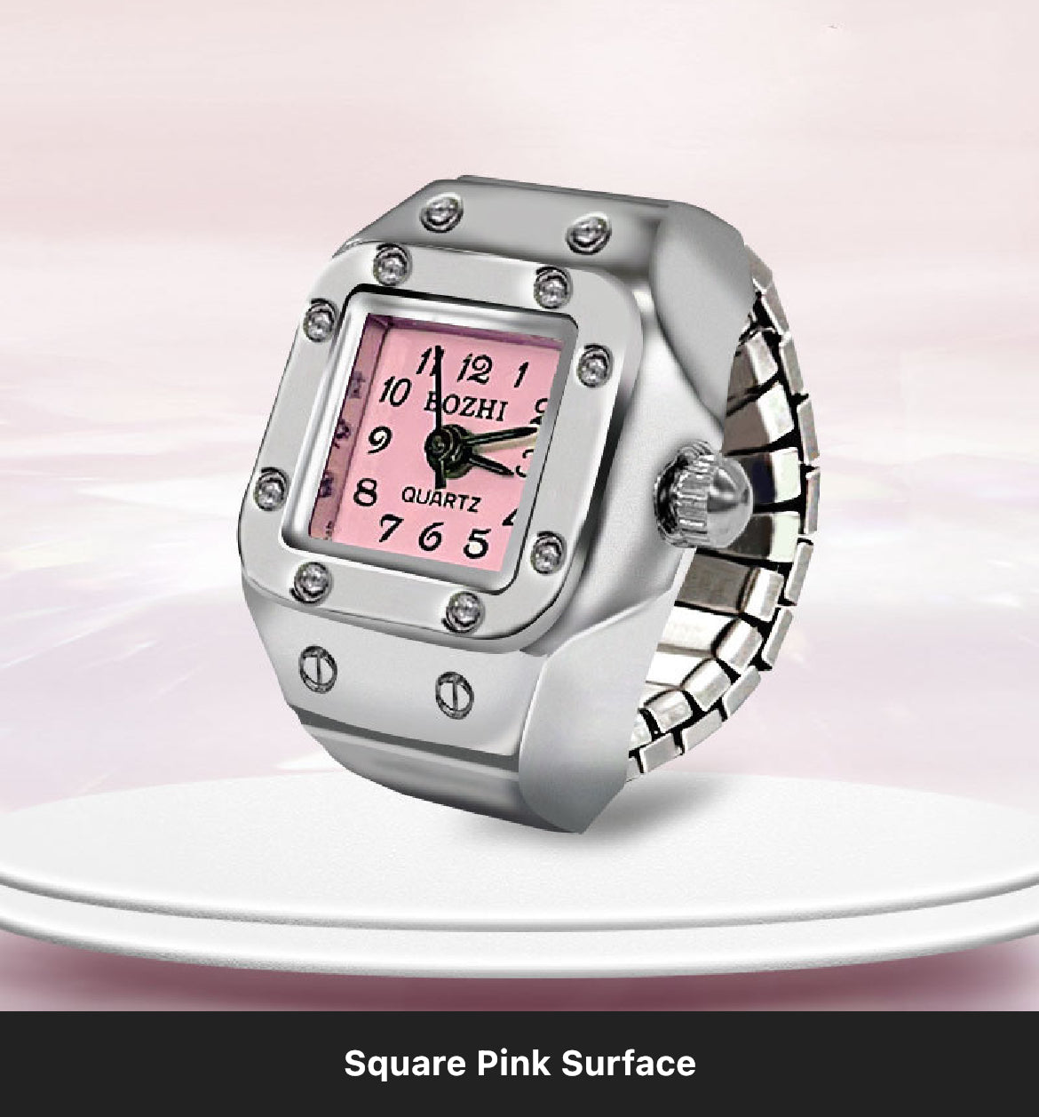 Square Face Ring Watch