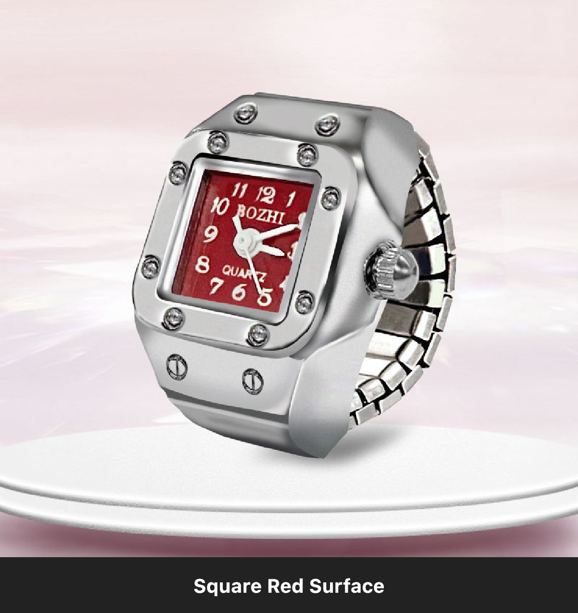 Square Face Ring Watch