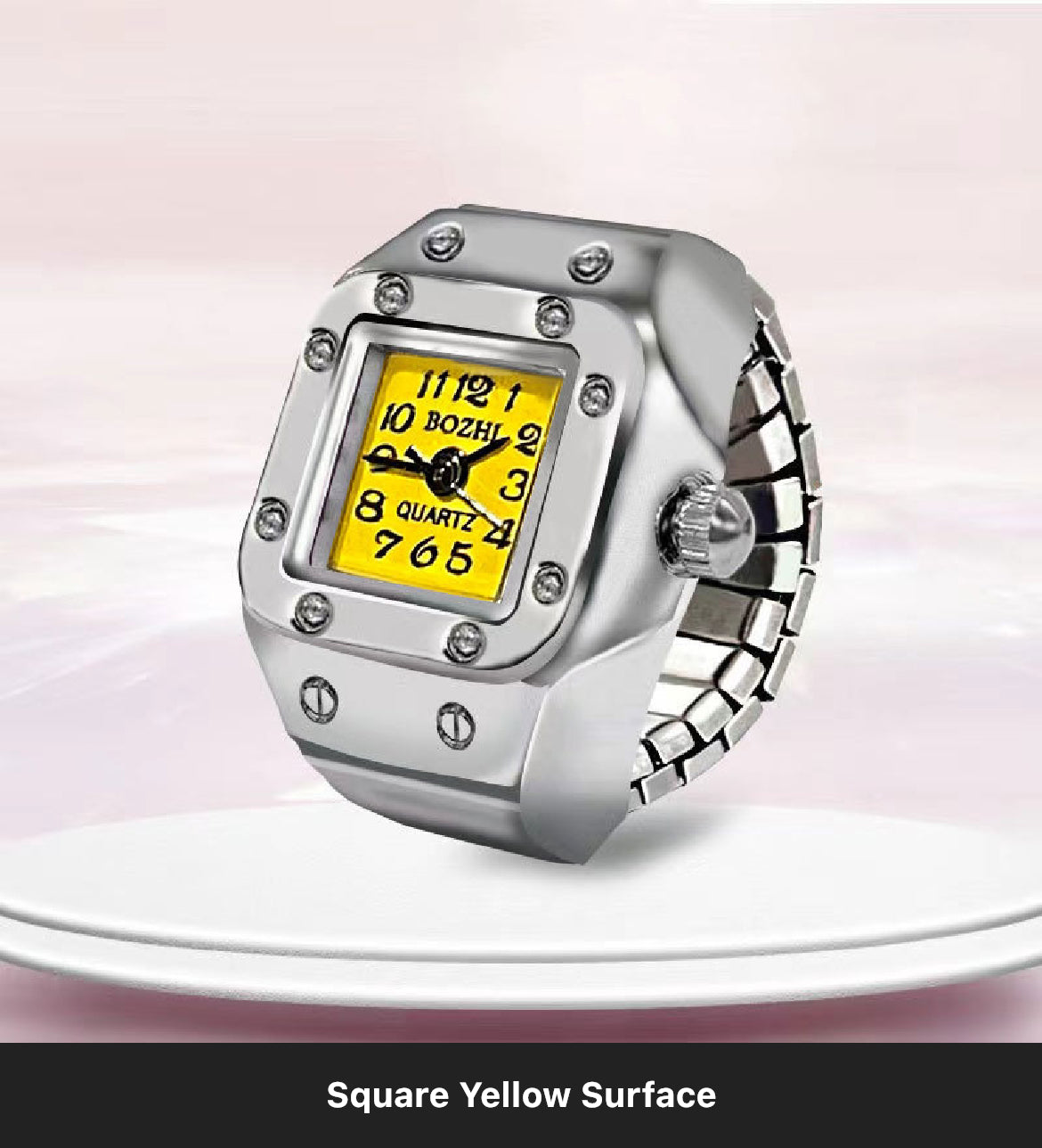 Square Face Ring Watch