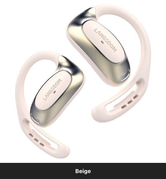 Beige Bluetooth Headphones